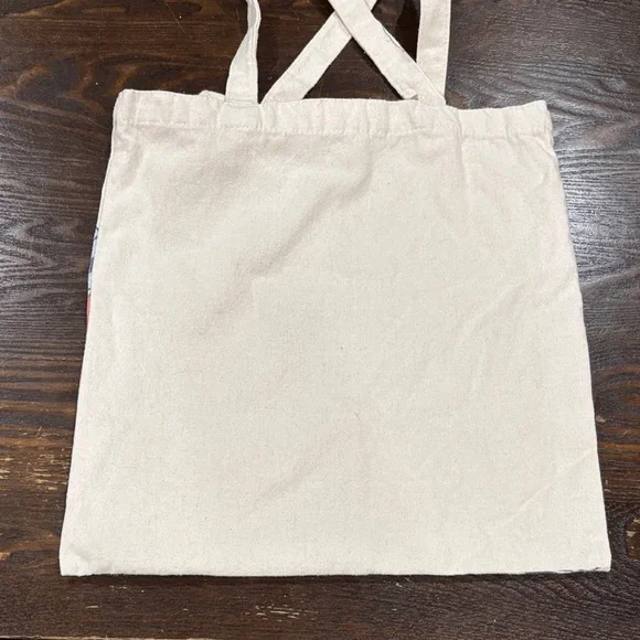 🌈The Smurfs Canvas Tote Bag - Beige with Colorful Print - Picture 4 of 6